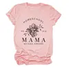 Camiseta Casual Europea y Americana Homeschool Pr 22 6 Mamá Transfronteriza Verano Cuello Redondo Manga Corta Tops Listos para Mujer