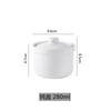 Olla para estofado de cerámica blanca pura de 4 pulgadas, recipiente para huevos al vapor, resistente al agua, con suplementos de nido de pájaro, olla para estofado con tapa, tazón para sopa y postre de hotel.