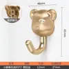 Gancho de Casaco Criativo em Forma de Urso de Luxo Leve para Entrada, Armário, Guarda-Roupa, Gancho Colorido para Porta, Gancho de Parede para Casacos e Chapéus