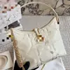 2026 Bolso de Mano de Dumpling Bordado con Monograma de Marca D de Alta Calidad, Bolso de Hombro Hobo Versátil Estampado para Mujer