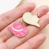 20 Estilos de Colgantes de Aleación de Esmalte Rosa/Marrón de Dibujos Animados Sombrero Vaquero Occidental, Bolsa de Dinero, Cabeza de Vaca, Botas Accesorios para Joyería DIY