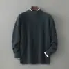 Nuevo Suéter de Lana Pura Otoño/Invierno 2026 para Hombre, Holgado, Capa Base, Cuello Redondo, Tejido de Punto, Casual de Negocios, Tejido de Punto para Jóvenes y de Mediana Edad