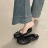 Primer Encuentro Ji Dan Juan Zapatos Slip-on Planos para Mujer 2026 Nuevo Otoño Moño Suela Suave Parte Superior Suave Zapatos de Mujer