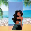 Toalla de Playa de Fibra Ultra Fina de Dibujos Animados de Princesas de Disney Suave Absorbente Secado Rápido Toalla de Baño Infantil Manta Protectora de Sol para Vacaciones