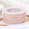 Fio de algodão de três cores de quatro fios Boting, pulseira de cordão colorido trançado feito à mão DIY, cordão para alça, resistente ao desgaste, material de cordão sem trama