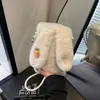 Bolso de felpa transfronterizo para mujer, nueva colección otoño 2026, diseño moderno y único, bolso cruzado popular, bolso para teléfono estilo coreano
