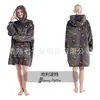 Ropa de invierno de franela con capucha de dibujos animados transfronteriza para adultos, grosor aumentado para hombres y mujeres, ropa perezosa para parejas, venta al por mayor