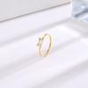 Anillo Sencillo Estilo Palacio Titanio Esmeralda Acero Inoxidable Para Mujer Sin Color Nicho Gama Alta Lujo Ligero Celebridad de Internet Elegante Joyería Nueva