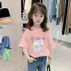 Camiseta de Manga Corta para Niñas, Corte Holgado, Algodón Puro, Nueva Colección Verano 2026, Camiseta Básica Versátil Casual, Top de Moda