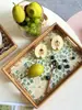 Bandeja de cáscara de ratán vietnamita, bandeja rectangular para frutas, cesta de ratán, cesta tejida para el desayuno, cesta de pan estilo japonés, cesta de bocadillos