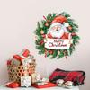 Pegatinas navideñas de comercio exterior transfronterizo de Amazon, pegatinas de pared con linda corona de Papá Noel, venta al por mayor
