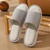 Pantuflas de Lino Estilo Japonés para Mujer, Uso en Casa, Silenciosas para Pareja en Interiores, Antibacterianas, de Algodón y Lino para Todas las Estaciones, Pantuflas para Padre e Hijo para Hombre, Venta al por Mayor