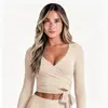 Cubierta de Manga Larga Yuan Yoga para Mujer, Top Deportivo Exterior, Estilo Puro Deseo con Correas, Ropa de Fitness, Chaqueta de Yoga