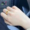 Anillo de Herencia Antigua Fondo Plano Oro Arena Anillo de Pareja Anillo Plano Mate Joyería para Mano Venta al por Mayor