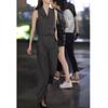 23368 Da Ai Mei Yi Yuan Verano 2026 Nuevo Estilo Moda Ol Chaleco sin Mangas Pantalones de Pierna Ancha de Cintura Alta Conjunto Elegante para Mujer