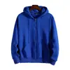 Moletom com Zíper e Estampa LOGO2024 Primavera Outono Inverno Masculino e Feminino Solto com Forro de Fleece Roupa Externa com Capuz Cinza para Casais