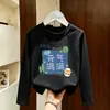 Camiseta base fina de otoño primavera y otoño niños grandes algodón puro ropa de otoño para niños camiseta de manga larga para niños tops para bebé niño