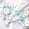 Collar de Perlas de Imitación para Niños Joyería Set de Pulsera para Niñas Accesorios Estrella Lazo Niña de Dibujos Animados Joyería de Princesa