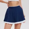 Falda de Tenis Deportiva de Verano para Mujer, Falda Plisada de Fitness de Dos Piezas Anti-Exposición, Falda Corta de Tenis Bádminton para Entrenamiento al Aire Libre