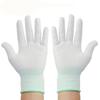Luvas de proteção com palma revestida de PU resistentes ao desgaste antiderrapantes respiráveis sem poeira fio de nylon fino com revestimento de cola masculina e feminina proteção atacado