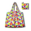 Bolsa de Compras Plegable Grande, Bolsa Cuadrada de Tela Floral, Bolsa de Mano Portátil Resistente, Bolsa Ecológica, Bolsa Duradera de Almacenamiento para Compras