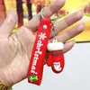 Nuevo Llavero Femenino Lindo Muñeco de Nieve Anciano Muñeca Colgante para Mochila Escolar Masculina Pareja Fábrica Colgante de Árbol de Navidad Dibujos Animados