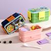 Lonchera sellada multicapa, linda lonchera de acero inoxidable para niños y estudiantes, lonchera de plástico con celosía, lonchera para ensaladas de frutas