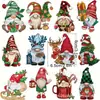 24 Pct Natal Anão Enfeites de Madeira Pendurados Decoração de Árvore de Natal Boneco de Papai Noel Anão Enfeites de Madeira Pendurados