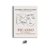 Pintura Decorativa Abstracta Geométrica Minimalista Moderna Blanco y Negro Transfronteriza Rostro Humano Picasso Arte de Entrada de Alta Gama Pintura Mural