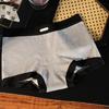 Roupa íntima de Algodão Puro Feminina Cintura Média Virilha Antibacteriana Respirável Sexy Sem Costura Algodão Puro Feminino Tamanho Grande Boxer Briefs para Mulheres