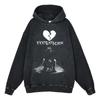 HIPHOP XXXTentacion Estampado de Figura Estilo Americano Retro Sudadera con Capucha Suéter de Rap