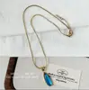 Colar Novo Estilo para Mulheres, Nicho de Luxo Leve, Gota d'Água, Não Desbota, Corrente Longa para Clavícula, Corrente de Suéter Outono e Inverno, Corrente de Pescoço, Clavícula