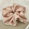 Estilo Coreano Simple Borde Sólido Color Anillo para el Pelo Intestino Grueso Sentido de Alta Calidad Cuerda para el Pelo Atar Accesorios para el Cabello Parte Posterior de la Cabeza Enrollado Cuerda para el Pelo Flor para la Cabeza