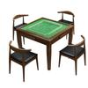 Silla de Cuerno de Madera Maciza Mesa de Mahjong Manual Mesa de Comedor para el Hogar Sala de Actividades para Adultos Mayores Hogar de Ancianos Mesa de Ajedrez y Cartas Color Nogal Personalización