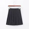 Directo de Fábrica Japonés Akasami Sanbon Uniforme JK de Marinero Set para Mujer Manga Larga Negro Estilo Uniforme Escolar Falda con Lazo Grande