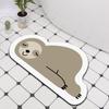 Tapete de piso de barro de diatomeas con animal de dibujos animados para el hogar, baño, tapete antideslizante, forma especial, lindo, adorable, absorbente para inodoro, secado rápido, tapete para pies