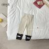Ningli Coreia 2025 Primavera e Outono Roupas Infantis Novas Leggings Patchwork de Renda Outono para Meninas Calças Infantis Fofas