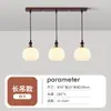 Nuevo Lámpara Colgante para Comedor Tres Cabezas Simple Mesa de Comedor Sala de Estar Celebridad de Internet Dormitorio Mesita de Noche Lámpara Colgante Pequeña Lámpara Creativa para Barra de Bar Arte de Madera y Hierro