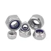 Acero inoxidable 304/316 tuerca de seguridad de nylon tuerca autoblocante tuerca M2M3M4M56810M30