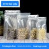 10 * 20 + 6 oito lado selado saco de comida saco de plástico transparente zíper ziplock saco de vedação auto-sustentável saco de órgão em estoque