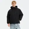Chaqueta Laminada Gruesa de Invierno a Prueba de Viento, Frío y Repelente al Agua para Pareja, Chaqueta Larga de plumón a Prueba de Viento para Exteriores para Hombre, Moderna