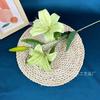 Impressão 3D 2 flores 1 Bud Lily fita flor artificial flor artificial casamento casa sala de estar decoração chão lírio artificial
