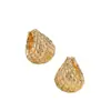 Pendientes Geométricos Plegados de Moda Europeos y Americanos Diseño de Nicho Minimalista Versátil Pendientes Dorados de Alta Gama para Mujer