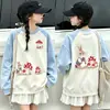 Ropa base estilo academia para niñas primavera y otoño 2026 nuevo estilo ropa infantil moderna niños medianos y grandes top para bebé con forro polar