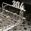 Estante escurridor extensible de acero inoxidable 304 para fregadero para uso doméstico, adecuado para escurrir platos, verduras y frutas, almacenamiento y organizador para fregadero de cocina