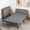Cama individual plegable para uso doméstico, cama sencilla para dormitorio de adultos, cama de tablero duro para habitación de alquiler, cama de hierro portátil, cama de acompañante, cama extra