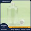 Nova garrafa transparente redonda de ombro 320ml de grande capacidade material de embalagem para frasco de essência frasco para água demaquilante frasco para enxaguante bucal