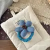 Novo Estilo Coreano Outono e Inverno Anel de Cabelo de Flor Tricotada para Rabo de Cavalo Corda para Cabeça Clipe para Franja de Meninas Clipe Lateral Cartão de Joia para Cabelo