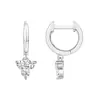 Pendientes Colgantes Huggie de Moda Transfronteriza Europea y Americana con Colgante de Circonita Pendientes de Aro 2024 Joyería de Verano para Mujeres