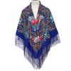 Lenço de Franja Estilo Étnico Transfronteiriço para Mulheres, Xale, Lenço Quadrado Grande Estampado Russo e Ucraniano, Lenço de Cabeça de Algodão